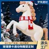 Esculturas de Animales de Fibra de Vidrio, Esculturas de Caballos de Dibujos Animados, Esculturas de Animales de Dibujos Animados para Educación Científica Agrícola, Adornos de Paisajismo