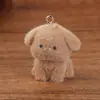 Llavero de Muñeco de Cachorro Lindo Flocado con Resina Transfronterizo Cadena para Teléfono Accesorio Colgante para Bolsa DIY Fabricante