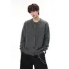 Cardigan de malha estiloso e valorizador com botões para mulheres, coleção primavera/outono 2026, plus size, gola redonda, caimento solto, jaqueta suéter macia e confortável