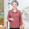 Ropa de 6070 años ropa de primavera para personas de mediana edad y mayores abrigo de abuela traje de verano manga larga de madre 80 camisa de esposa