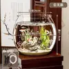 Aquário de Plástico Transparente Espessado Aquário Micro-Paisagem Paisagismo Resistente a Quedas Extra Grande Tanque de Tartaruga Tanque Ornamental de Escritório