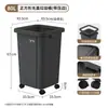 Cubo de basura con ruedas para el hogar Modelo nuevo 2026 con tapa Tamaño grande Gran capacidad Escuela Comercial Catering Oficina Cocina