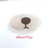 Chapéu de orelhas de urso fofo acessórios de pelúcia características faciais óculos nariz faixa de cabeça DIY adorno de cabeça bolsa acessórios de decoração de roupas