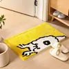 Alfombra de Piso Gruesa de Felpa Estampada Creativa de Cachorro Absorbente de Agua para Baño, Puerta de Inodoro, Entrada, Antideslizante, Resistente a la Suciedad