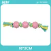 Serie Macaron Cuerda de Algodón para Mascotas Set de Juguetes para Cachorros - Duradero, Para Masticar Dientes, Alivia el Aburrimiento, Juguete Interactivo para Mascotas