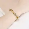 Moda Trendy Pulseras para Motociclistas Hombres y Mujeres Retro Dominante Acero Inoxidable Patrón de Diente Cadena Gruesa Cadena Hecha a Mano Cadena Cubana Joyería de Mano