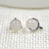 Pendientes de aleación de titanio ASTMF-136 color ópalo G23 titanio rosca interna ópalo cabeza de piercing para labio
