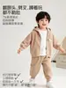 Roupas infantis: ternos de outono para meninos, mistura de lã, roupas de outono para meninas, 2026 novos looks de streetwear estilosos e da moda para o outono