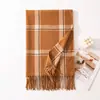 Comércio exterior popular inverno estilo britânico xadrez cashmere cachecol homens e mulheres de alta qualidade versátil grosso xale quente