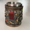 Taza de Agua de Resina y Acero Inoxidable Popular Creativa Transfronteriza, Copa de Vino Personalizada, Adornos de Regalo, Fabricante, Venta al Por Mayor