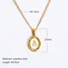 Collar de acero inoxidable para mujer con 26 letras inglesas, colgante de moda europea y americana, joyería al por mayor transfronteriza de Amazon