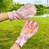 Guantes de Protección Solar para Mujer, Protección UV, Mangas de Brazo Extendidas de Verano, Conducción sin Dedos, Mangas Finas de Seda de Hielo para Ciclismo al Aire Libre