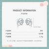 Pendientes de delfín en plata de ley 925 para mujer, estilo europeo y americano, con microincrustaciones, estilo frío, combinables.