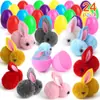 Huevos de Pascua, Adornos de Conejitos Miniatura, Rellenos para Canastas Navideñas, Juguetes de Cáscara de Huevo de Peluche, Regalos de Cumpleaños