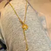 El Popular Collar de Flor de Margarita y Luna Creciente de Xiaohongshu es Exquisito, Único y Versátil, Collar Largo con Borlas, Envío Directo de Una Pieza