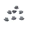 Colgante de Flor de Loto de Plata Sanqi de Plata Vieja de Shanxi Pequeñas Flores Accesorios Componentes para Manualidades y Joyería DIY