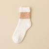 Outono e inverno novas meias de veludo coral meias masculinas combinação de cores grossas forradas de lã meias de dormir quentes meias de chão atacado
