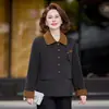 Abrigo Corto Transfronterizo 2026 para Madres de Mediana Edad y Mayores, Moda Primavera y Otoño, Tallas Grandes, Elegante Estilo Pequeño Chanel Versátil