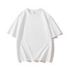 Camiseta de Algodón con Amoníaco Líquido de Sensación Fría 210g Sin Costuras Adhesiva Nueva Tecnología Hombro Caído Casual Suelta de Manga Corta para Hombre