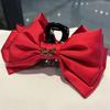 Diadema de princesa de Escape con lazo grande de doble cara, accesorio para el cabello con pinza, pinza de tiburón dulce, pinza para el cabello para la parte posterior de la cabeza de mujer