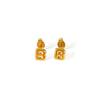 Moda Europea y Americana Mini Pendientes de Letras Burbuja para Mujer Combinan con Todo Acero Inoxidable de Alta Gama Pendientes Oro 18K Transfronterizos