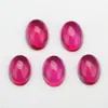 Anel Ruby Artificial Ruby Vermelho Corindo Sintético 5# Resistente a Altas Temperaturas Cerável Superfície Plana Forma de Ovo