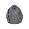 Camisa de Trabajo de Algodón Vintage de Alta Calidad Estilo Montaña para Hombre, Camisa de Manga Larga Estilo Japonés para Hombre Otoño 2025
