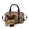Bolso Pequeño Retro Mate para Viajes Diarios para Mujer 2025 Nueva Moda Bolso Cruzado Versátil Estampado de Leopardo Bolso de Mano Pequeño Cuadrado de Moda