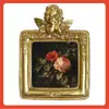 Moldura de Foto Dourada em Relevo Estilo Europeu Vintage Decoração de Parede para Casa e Pousada, Pendente de Parede Esculpido Artístico de Luxo Leve