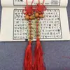 Colgante de Dinero de los Cinco Emperadores de Madera de Durazno Nudo Chino de Cobre Puro Colgante de Calabaza Dinero de Cobre Chino Auspicioso Colgante de Puerta
