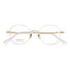 Gafas de montura pequeña retro multilateral suave francés de titanio puro con lado ancho de 3 mm se pueden equipar con miopía venta al por mayor Danyang