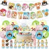 Decoraciones para fiestas temáticas de cumpleaños de Jelly Cat transfronterizas, que incluyen pancartas, banderines, adornos para pasteles y juegos de globos