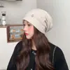 Gorro de Acrílico para Circunferência Craniana Grande Transfronteiriço Feito Sob Medida para Mulheres, Chapéu Quente de Outono e Inverno, Fábrica de Chapéus Headwrap da Moda Coreana