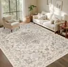 Alfombra Persa Retro, Alfombra de Sala de Estar Bohemia, Alfombra para Mesa de Café y Sofá, Imitación Cachemira, Base Lavada Alfombra de Mesita de Noche, Al por Mayor
