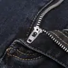 Otoño e Invierno Nuevos Pantalones Casuales para Hombre de Algodón Mezclado Rectos Azul Oscuro Combinables de Cintura Media Gruesos de Alta Gama