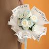 Papel de regalo de flores simple y popular en Internet, papel kraft grueso impermeable, material de envoltura de arte de flores frescas, papel de arte inglés
