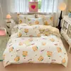 Modelo Nuevo 2026 Juego de Cama de Cuatro Piezas de Algodón Puro de Xinjiang, Sábana y Funda de Edredón 100% Algodón, Juego de Tres Piezas para Dormitorio de Estudiante