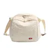 Bolso de Hombro de Pana de Moda 2026 Nuevo Diseño de Nicho Bolso para Mujer Versátil Estilo Coreano Bolso Cruzado con Lazo para Mujer