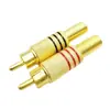 Suministro directo de fábrica tornillo superior sin soldadura chapado en oro enchufe de loto chapado en oro RCA conector de audio video AV señal de audio