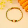 Pulsera Zongzi de Hortensia del Día de Mayo, Nueva Cuerda Roja Tejida a Mano para Niños y Bebés, Pulsera de Cuentas DIY de Alta Calidad