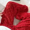 Pantalones de Pijama de Coral Fleece para Mujer Talla Grande, Otoño e Invierno, Talla Grande, Corte Holgado, Estilo Jogger, Forro Polar, Cálido, Talla Grande