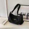 Bolsa de Pano de Nylon Atacado Transfronteiriço para Mulheres Grande Capacidade 2025 Nova Bolsa Transversal de Nicho High-End Linha Bordada Bolsa Dumpling