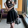 Lilylik "Falda Yuan Ying Ouni" Elegante vestido sin mangas tejido a máquina alemán con cintura ceñida y dobladillo amplio de línea A