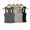 Estilo Americano Sexy Esportivo Justo Cor Sólida Regata Feminina Verão Rua Spice Girl Vintage Fivela Justa Top Costas Bonitas