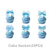 Amazon azul moño decoración de fiesta pancarta feliz cumpleaños moño vajilla primer cumpleaños arreglo