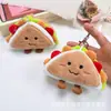Pingente Pelúcia Sanduíche Criativo Grande Boneca Comida Barulhenta Charme para Bolsa Chaveiro Decoração DIY