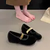 Zapatos Mary Jane retro de tira baja para mujer, nuevos mocasines estilo francés 2026 para verano y otoño para combinar con faldas, zapatos planos de un solo color