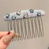 Pente de cabelo penteado de cabeça para baixo novo grampo de cabelo com franja de laço antiderrapante caveira alta estiloso moderno grampo de cabelo lateral com mechas acessório de cabelo