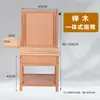 Taburete de Dibujo Integrado de Madera de Haya, Mesa de Dibujo Ajustable con Cajón Específica para Arte, Caballete Multifuncional de Madera Maciza para Bocetos de Estudio