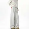 Pantalones casuales de moda, texturizados, holgados, de tiro bajo, pierna ancha, corte recto, engrosados para otoño e invierno, con un look estiloso